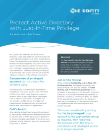 Increase Security by providing Just-In-Time Privilege for Active Directory