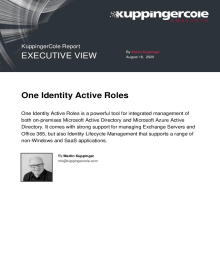 KuppingerCole Report Executive View on Active Roles